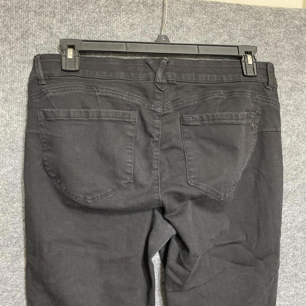 Democracy Ab Solution Skinny Ankle Jeans 14 Stretch Black Mid Rise MissinButton - Picture 10 of 12